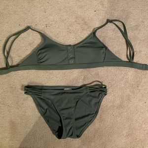 ribbed olive green bikini!